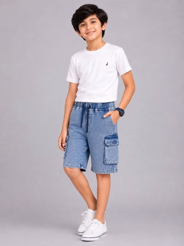Boys Denim Three Quarter Pant