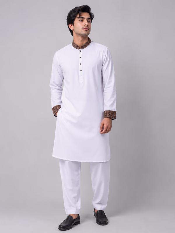 LIBAS ATTAQWAA-Mens Regular Fit Panjabi